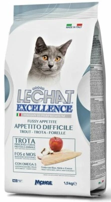 MONGE GATTO LECHAT CROCCHETTE CIBO SECCO PER GATTI APPETITO DIFFICILE TROTA 1,5K - Bild 1 von 4