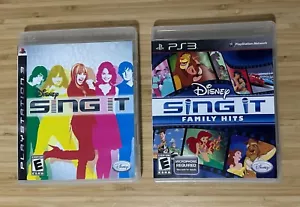 Sony Playstation 3 PS3 2x Game LOT Disney Sing It & Family Hits *COMPLETE* - Picture 1 of 4
