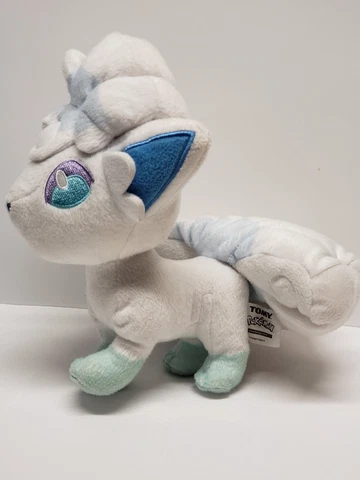 Alolan Vulpix Plush TOMY 2017 Pokemon Nintendo Soft Cute Happy 8" Tall Pre-owned Cover