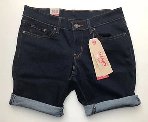 Nuevos con etiquetas pantalones cortos de mezclilla Levi's Bermudas forma elástica 24 W originales garantizados - Imagen 1 de 7