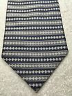 CHAS REED MENS TIE SHADES OF GRAY WITH WHITE BLACK 4 X 60 NWOT