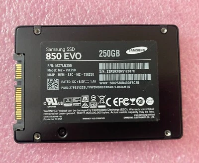 Samsung 850 EVO 250GB MZ-75E250 MZ7LN250 SATA 2.5" Solid State Drive - Image 1 of 2