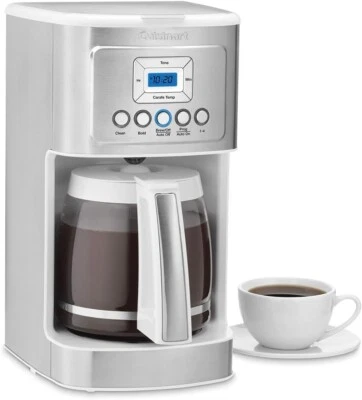 Cuisinart 14 Cup Programmable Coffee Maker Automatic Brew Stainless Steel White - Image 1 of 3