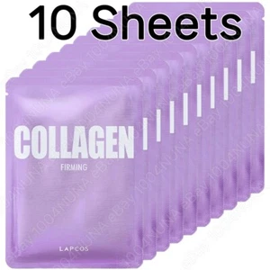 LAPCOS Daily Skin Mask Collagen Sheet 10PCS Firming Anti Wrinkle Vegan K-Beauty - Picture 1 of 2