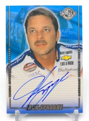 2001 Wheels JACK SPRAGUE Authentic Autograph Auto NASCAR Craftsman Truck Series - Image 1 of 4