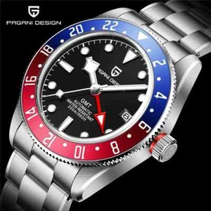 Pagani Design Black Bay 1706 GMT Sapphire Crystal 200M Automatic Blue & Red - Picture 1 of 7