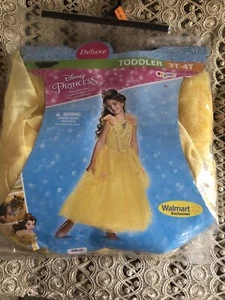Neu Disney Prinzessin Belle Deluxe Kinderkostüm Verkleiden 3T - 4T - Bild 1 von 8