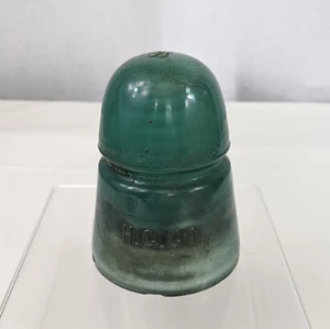 VTG H. G. Co. Blue Green Glass Insulator Beehive Style Decor Paperweight - Picture 1 of 12
