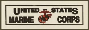 US Marine Corps 8" Metallic Bumper Sticker - Picture 1 of 1