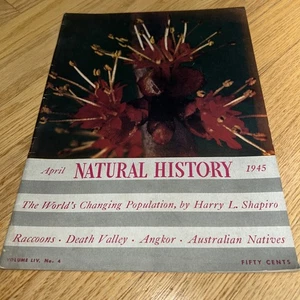 Apr 1945 NATURAL HISTORY Magazine RACOONS / DEATH VALLEY / LEMMINGS / RED MAPLE - Picture 1 of 13