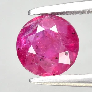 💎 0,66ct 5mm runder natürlicher rosa-roter Rubin - erhitzt, Winza Edelstein - Bild 1 von 4