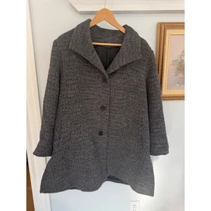 Abrigo vintage Fleurette gris Siri mezcla de lana de alpaca para mujer 16 hecho en EE. UU. - Imagen 1 de 8