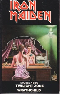 IRON MAIDEN TWILIGHT ZONE CASSETTE 2 track cassette single red shell with black - Picture 1 of 2