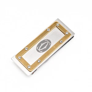 Cartier Santos Money Clip Logo Silver 2290BA - Picture 1 of 3