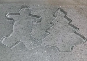 Set of Oversized Metal Christmas Tree & Gingerbread Man Cookie Cutter 10"  jumbo - Picture 1 of 7