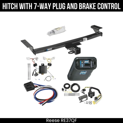 Paquete de remolque de enganche + control de freno para 09-14 Nissan Murano 44600 receptor de 2" clase 3 Foto 1 de 4
