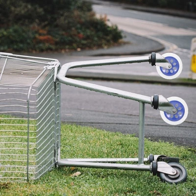  Ruote di Ricambio per Carrello della Spesa 2 Pezzi Ruote per Carrelli - Immagine 1 di 4