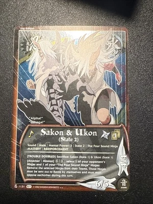 Naruto Ccg Sakon & Ukon  1st Ed Foil  1131  Mod/lp - Image 1 of 4