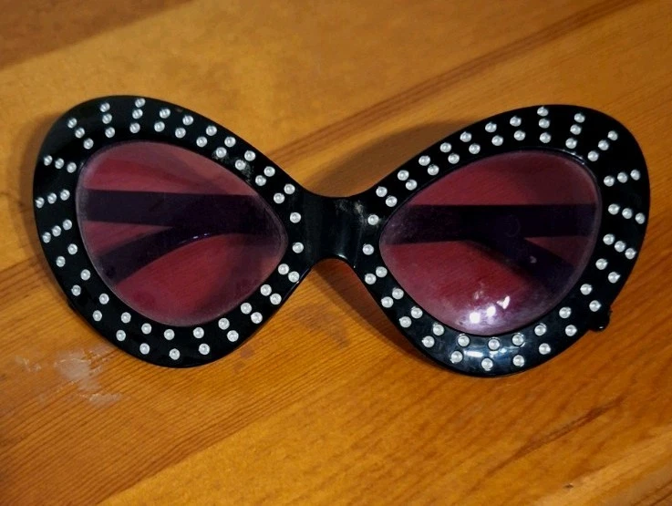 Amscan со стразами Diva фиолетовый тонированный весело оттенки вечеринки/костюм Cat глаз вид - Изображение 1 из 4