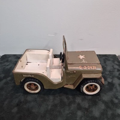 Jeep estrella de acero prensado vintage de los años 60 Tonka Army Commander G-2-2431 Foto 1 de 4