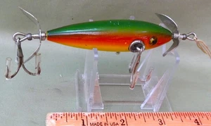 Pflueger Neverfail Minnow, 3", GE, gemarkt Requisiten, grüner Rücken, #3173, um 1920 - Bild 1 von 9