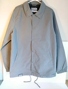 Dixxon Flannel Brand Polyester Windbreaker Coach Jacket Men's Size MEDIUM Gray - Picture 1 of 10