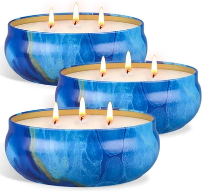 Large Citronella Candles Outdoor Decorative 55Oz, Soy Wax Lemongrass Candle Set - Image 1 of 4