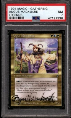 Magic MTG Legends Angus Mackenzie PSA 7 MODERATELY PLAYED MP Artist Signed Case - Image 1 of 2