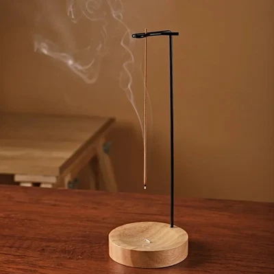 Bandeja redonda de madera para quemador de incienso 1 pieza Yoga decoración del hogar - NUEVO Foto 1 de 4