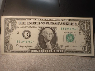 1963 B Joseph Barr $1.00 STAR Note*...Choice AU++ - Image 1 of 2