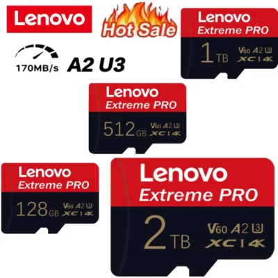 Lenovo V60 Extreme Pro 2TB Micro SD 8k video A2 Class 10 - 512Gb - 1TB - 2TB - Image 1 of 4
