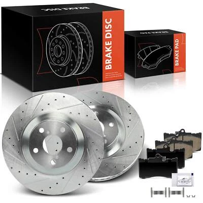 Nuevo rotor de freno delantero perforado y pastilla de cerámica para Lexus GS350 IS200T IS300 RC300 Foto 1 de 4