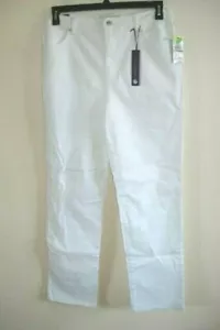 Jeans de mezclilla para dama blancos talla 12 promedio adelgazantes adornados NUEVO - Imagen 1 de 2