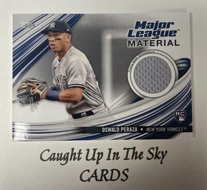 2023 Topps Series 2 Oswald Peraza RC MLM Player Worn Jersey Yankees - Picture 1 of 2