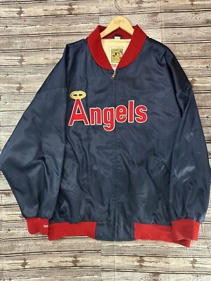Chaqueta de bombardero Mitchell & Ness California Angels MLB satinada talla 60 vintage años 70 Foto 1 de 4