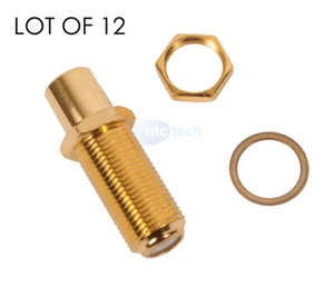 DirectConnect DCFFRF-G Gold F-Female to RCA Female Connector 12PK - New - Picture 1 of 1