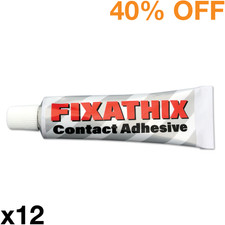 12 x Fixathix Permanent Bonding Contact Adhesive  30g