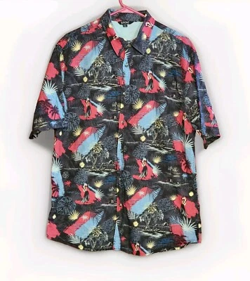 Camisa de playa estoica hawaiana tropical abotonada manga corta para hombre XXL Foto 1 de 4