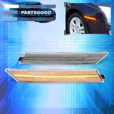 For 06-09 Ford Fusion Mercury Milan Clear LED Side Marker Lights Reflector Lamps - Image 1 of 4
