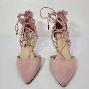 Marc Fisher Women's High Heel Pumps Mauve Rose Pink Faux Suede Size 5.5