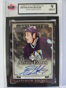 Ryan Getzlaf 2006-07 Artifacts Auto Auto-Facts Hockey Card KSA Graded 9!!!