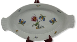 Louis Lourioux "La Faune" Butterflies Floral Serving Dish Open Casserole Baker - Picture 1 of 7