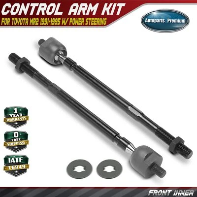 Extremo de barra de amarre lateral interior delantero 2 piezas para Toyota MR2 1991-1995 con dirección asistida Foto 1 de 4