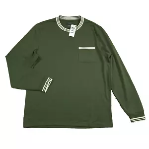 ALFANI Men's Costa Green Vari-Stripe Crewneck Long-Sleeve Pullover Shirt Large - Picture 1 of 8
