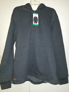 Buffalo David Bitton XL Men's Hoodie Fleece Half-Zip Dark Gray Charcoal NEW - Picture 1 of 5