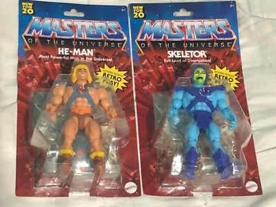 Lot of 2 NEW 2020 Masters of the Universe MOTU SKELETOR & HE-MAN Figures Mattel - Image 1 of 4