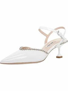 MIU MIU - VERNIECE CRYSTAL TRIM PATENT LEATHER  PUMP **FREE SHIPPING** - Picture 1 of 1