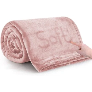Mink Fleece Blanket Luxury Bed Blankets Throws Soft Large Warm Throw Twin Queen - Picture 1 of 69