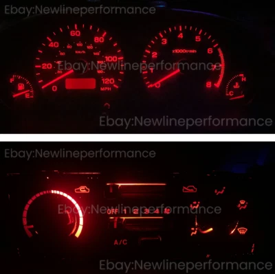 Red Cluster + Climate Control LED Bulb kit for Subaru Forester 1998-2000 - Image 1 of 3