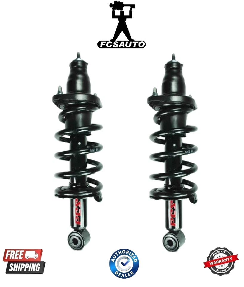 Conjunto de 2 muelles helicoidales y puntal de suspensión trasera FCS para Honda CR-V 02-06 Foto 1 de 1